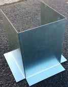 Pliage à façon acier galvanisé ép.1.2 mm avec encochages