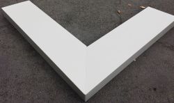 Angle de couvertine aluminium prélaqué RAL7044S ép.1.5 mm