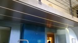 Sous face mezzanine aluminium prélaqué RAL7016S ép.1.5 mm